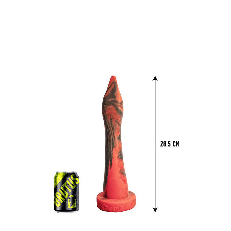 Brutus Nightmare - Gooseneck - Vac-U-Lock Buttplug - Siliconen - Rood/Zwart