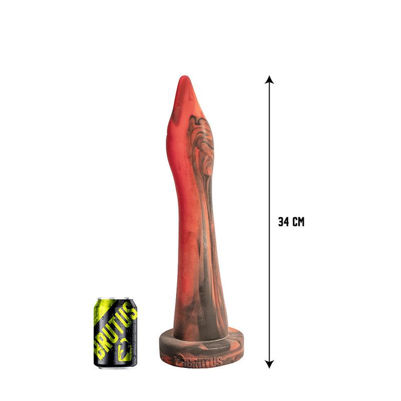 Brutus Nightmare - Gooseneck - Vac-U-Lock Buttplug - Siliconen - Rood/Zwart