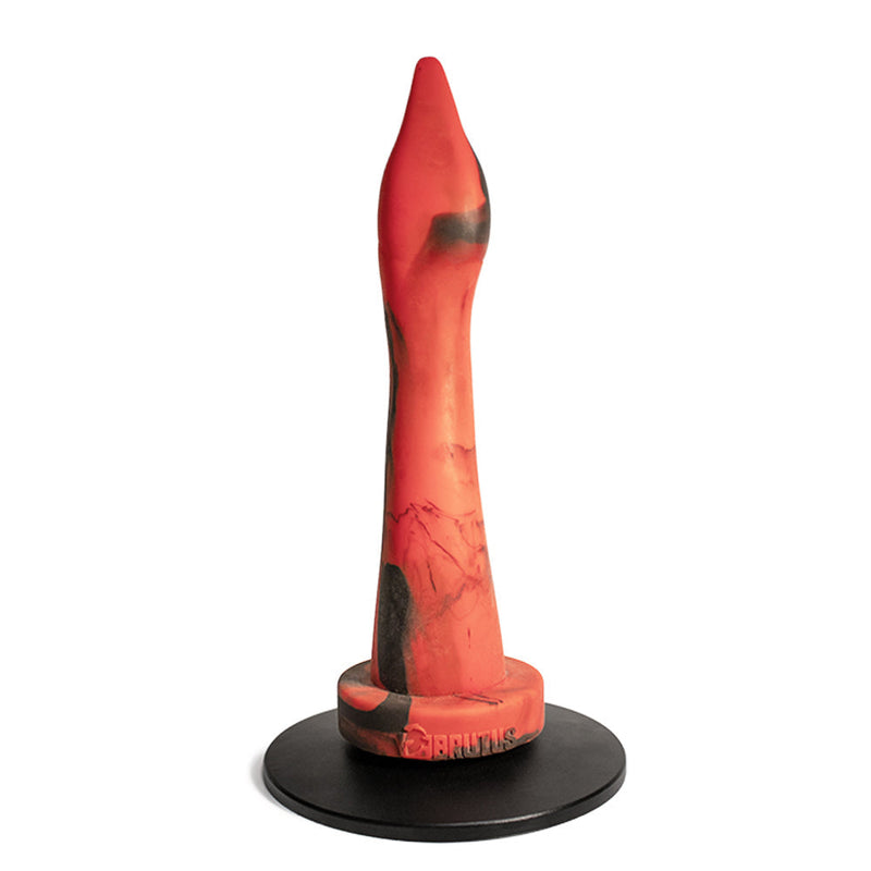 Brutus Nightmare - Gooseneck - Vac-U-Lock Buttplug - Siliconen - Rood/Zwart