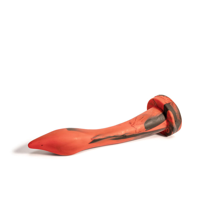 Brutus Nightmare - Gooseneck - Vac-U-Lock Buttplug - Siliconen - Rood/Zwart