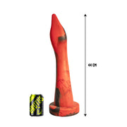 Brutus Nightmare - Gooseneck - Vac-U-Lock Buttplug - Siliconen - Rood/Zwart