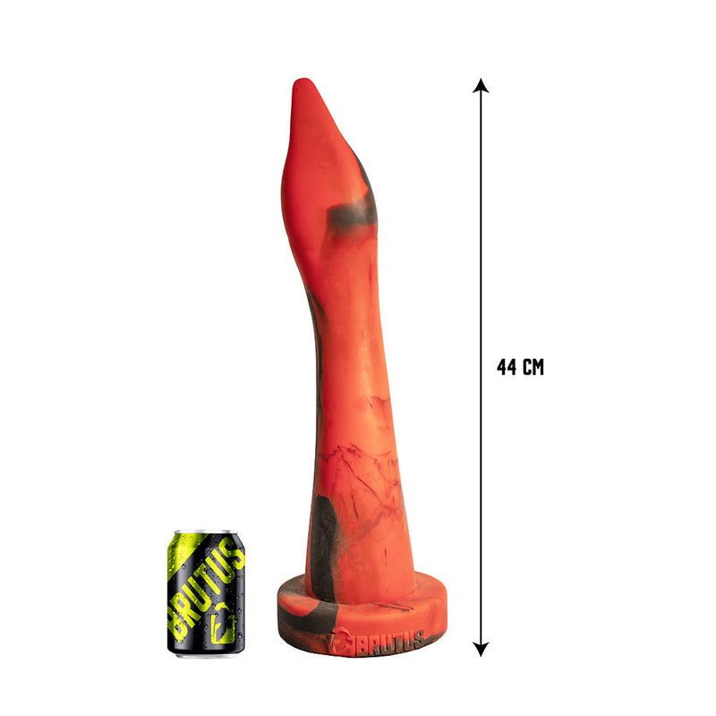 Brutus Nightmare - Gooseneck - Vac-U-Lock Buttplug - Siliconen - Rood/Zwart