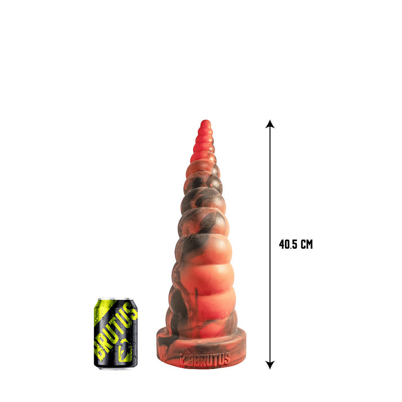 Brutus Nightmare - Horny - Vac-U-Lock Buttplug - Siliconen - Rood/Zwart