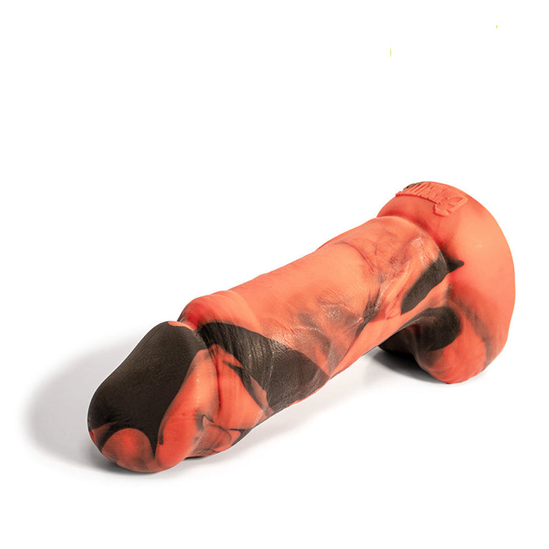 Brutus Nightmare - Fat Man - Vac-u-Lock Dildo - Siliconen - Rood/Zwart