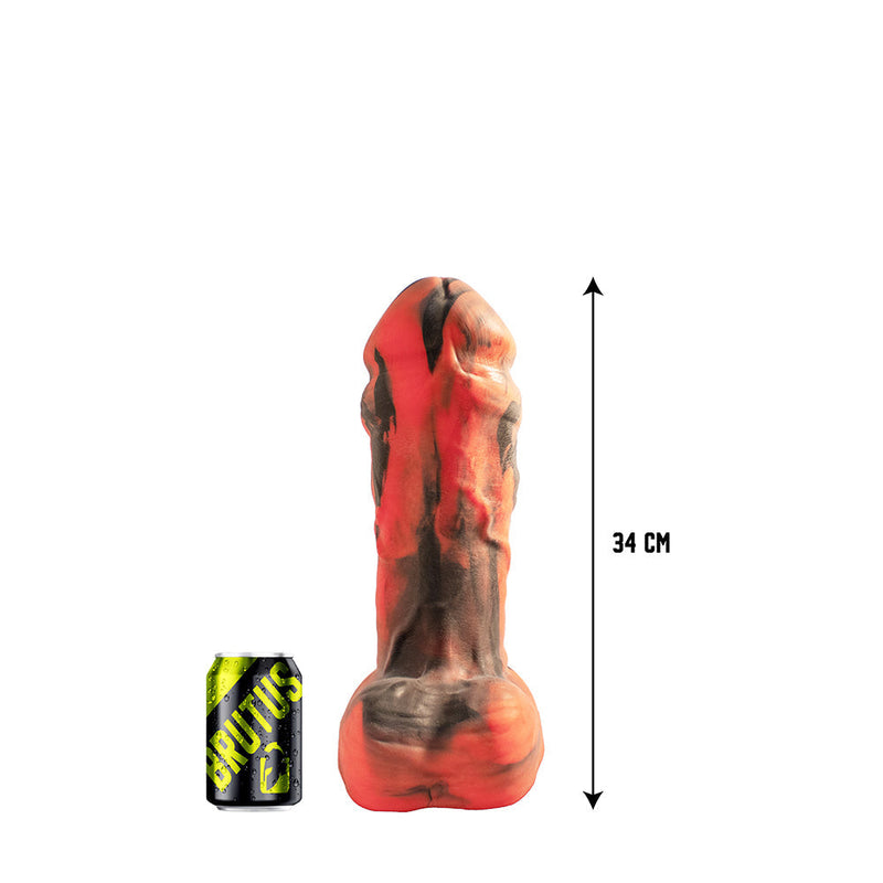 Brutus Nightmare - Fat Man - Vac-u-Lock Dildo - Siliconen - Rood/Zwart