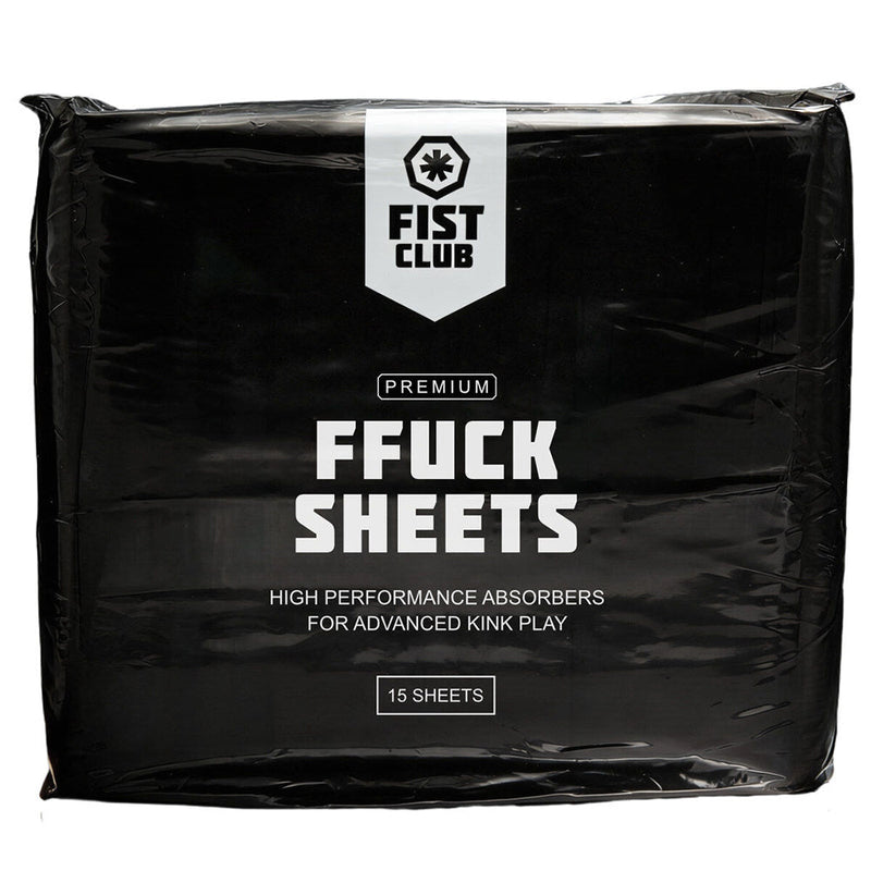 Fist Club - FFUCK SHEETS - Absorberende Pads - 15 stuks - Zwart