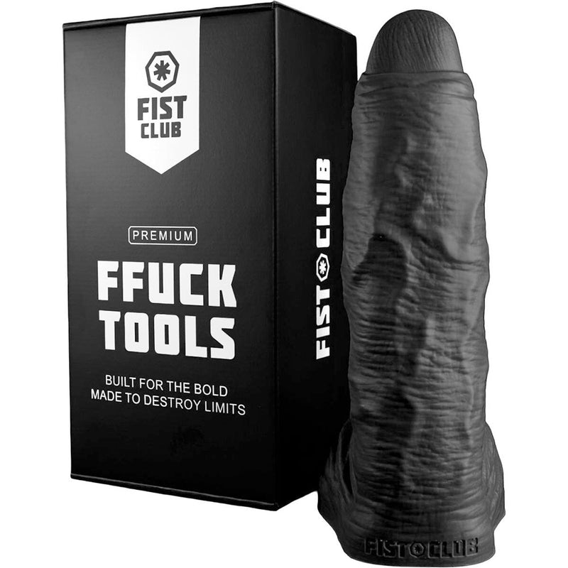 Fist Club - GIRTH QUAKE - Siliconen Dildo - 38 x 9,6 cm - Zwart