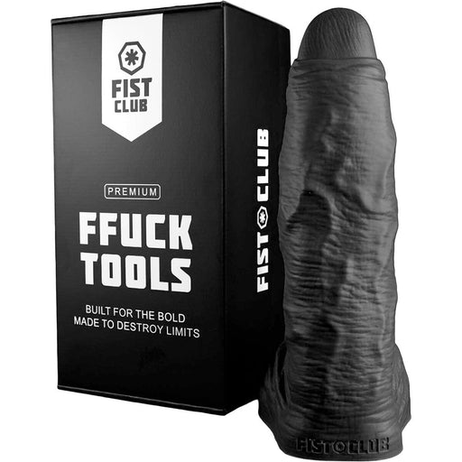 Fist Club - GIRTH QUAKE - Siliconen Dildo - 38 x 9,6 cm - Zwart