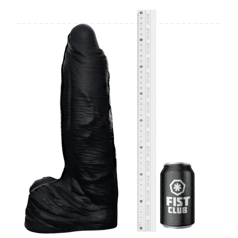 Fist Club - GIRTH QUAKE - Siliconen Dildo - 38 x 9,6 cm - Zwart