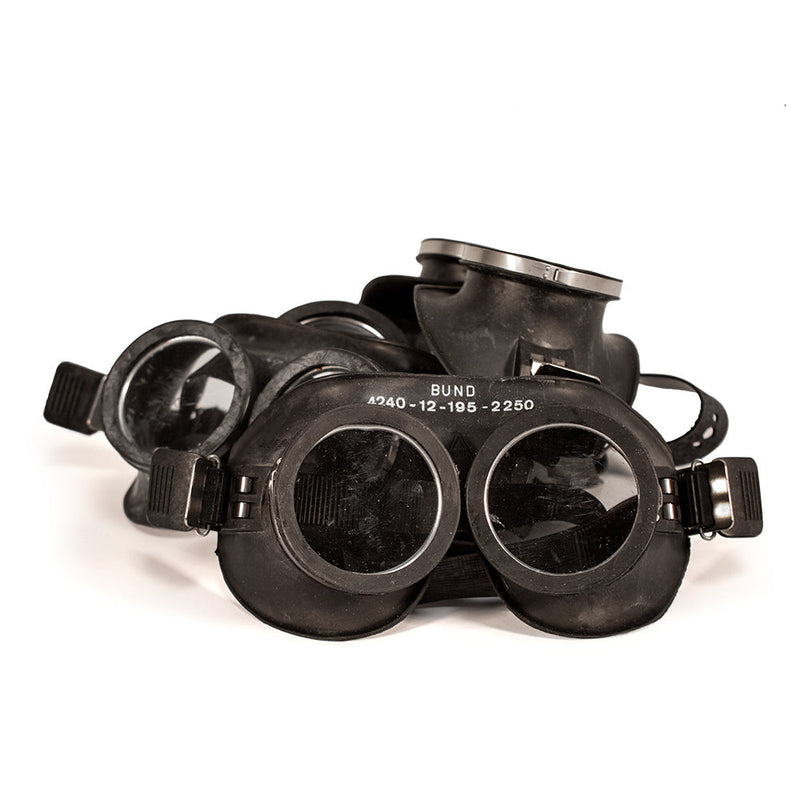 Black Label - Rubber Army Goggles - Fetish & Rubber Accessoire - Zwart