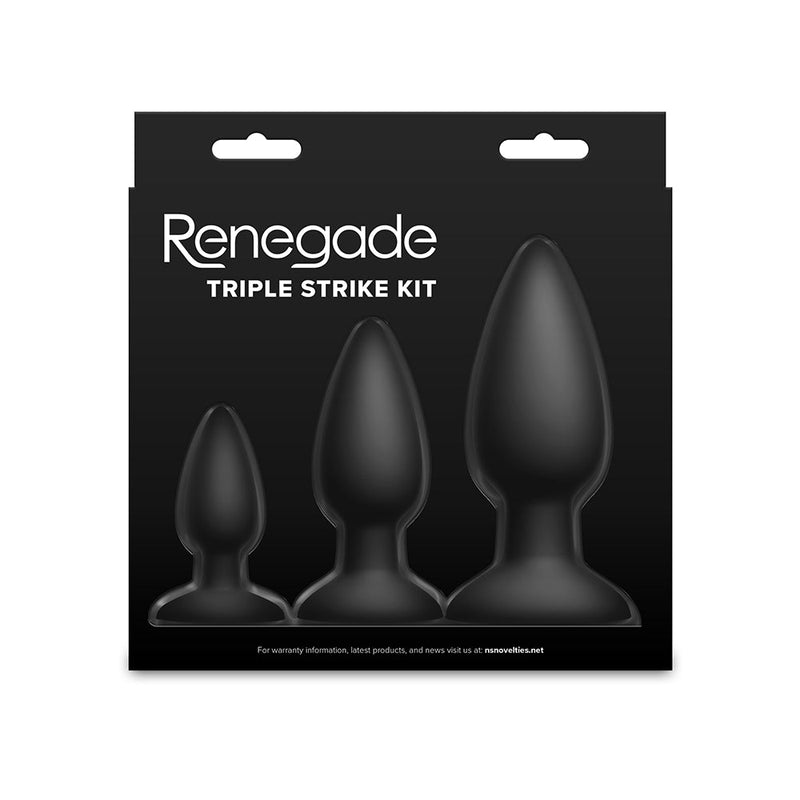 Renegade - Triple Strike - Buttplug Set - Zwart