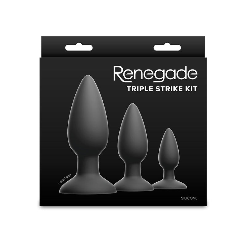 Renegade - Triple Strike - Buttplug Set - Zwart
