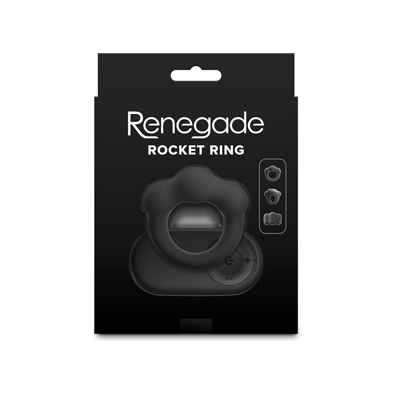 Renegade - Rocket - Vibrerende Cockring met Afstandsbediening - Zwart