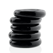 Hünkyjunk - Jacker - 5-Stack Stapelbare Cockringen - Zwart-Erotiekvoordeel.nl