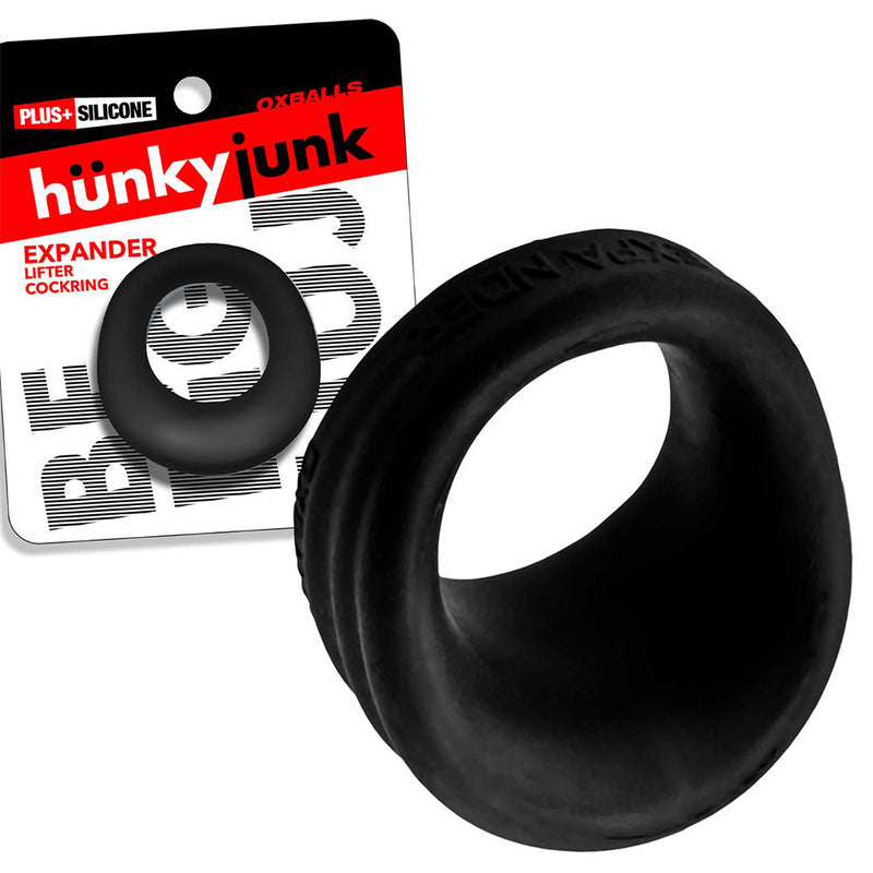 Hünkyjunk - Expander - Scoop-Style Cockring - Zwart-Erotiekvoordeel.nl