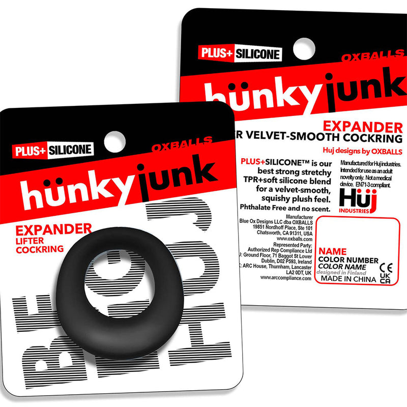 Hünkyjunk - Expander - Scoop-Style Cockring - Zwart-Erotiekvoordeel.nl