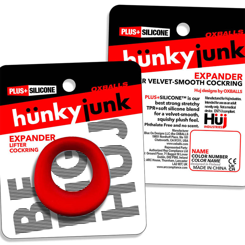 Hünkyjunk - Expander - Scoop-Style Cockring - Rood-Erotiekvoordeel.nl