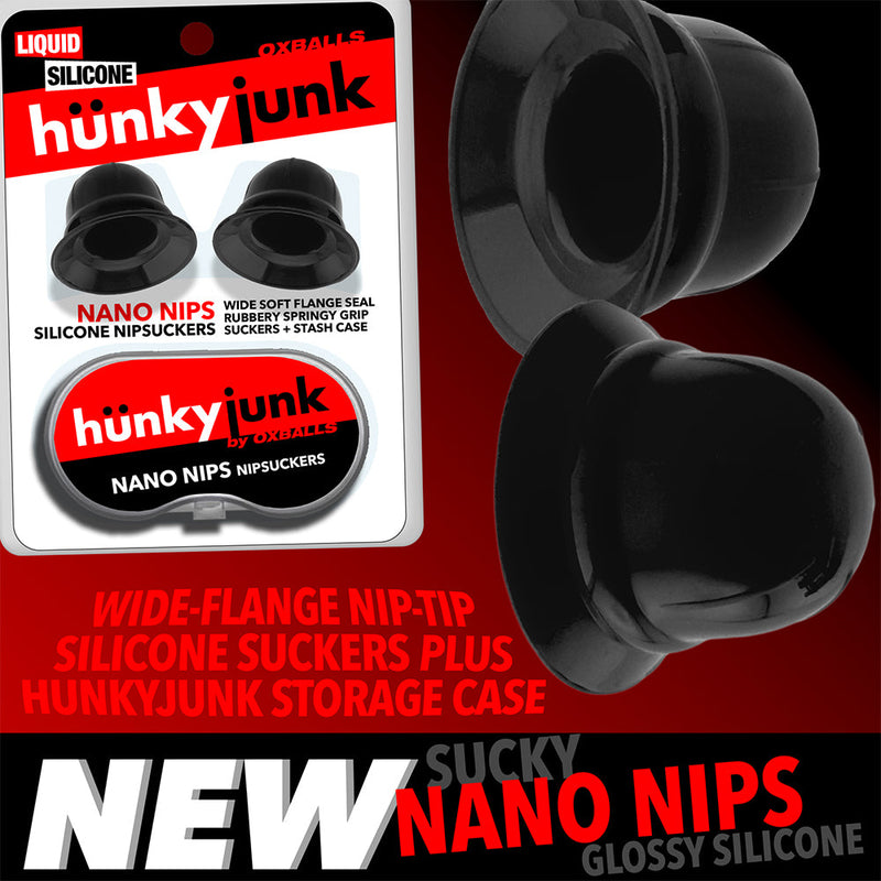 Hünkyjunk - Nano Nips - Siliconen Tepelzuigers - Zwart-Erotiekvoordeel.nl