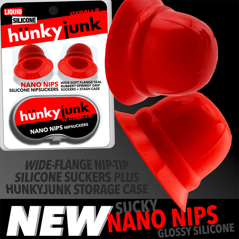 Hünkyjunk - Nano Nips - Siliconen Tepelzuigers - Rood-Erotiekvoordeel.nl