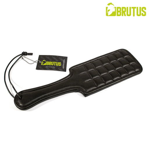 BRUTUS - Lederen Paddle met Gewatteerd Slagvlak - Zwart