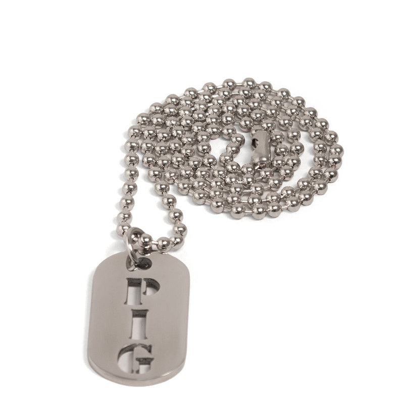 Black Label - PIG - Kink Fetish Dog tag - Day Collar
