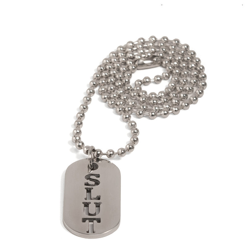 Black Label - SLUT - Kink Fetish Dog tag - Day Collar