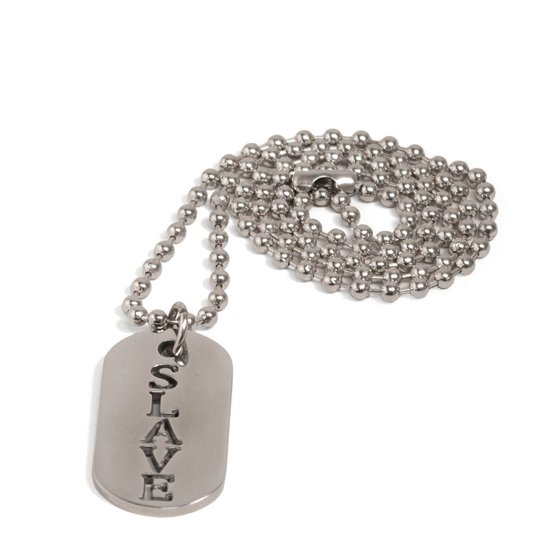 Black Label - SLAVE - Kink Fetish Dog tag - Day Collar