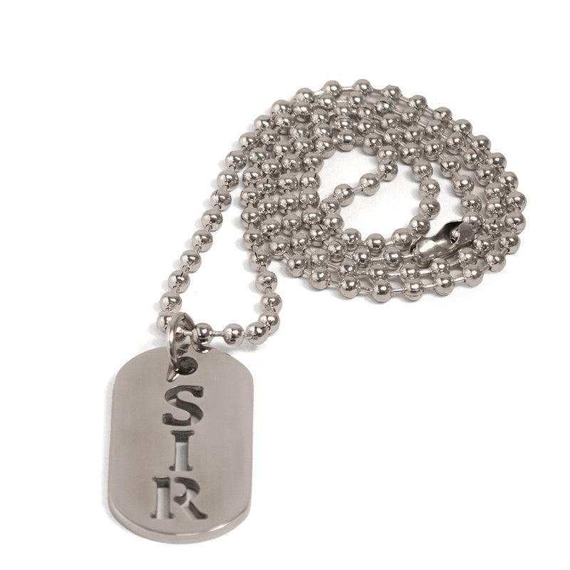 Black Label - SIR - Kink Fetish Dog tag - Day Collar