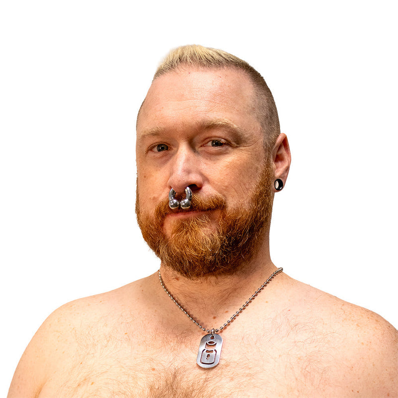 Black Label - BOTTLE - Kink Fetish Dog tag - Day Collar