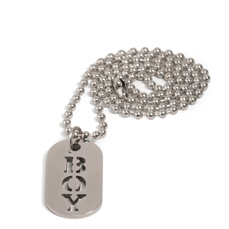 Black Label - BOY - Kink Fetish Dog tag - Day Collar