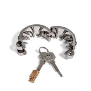 Black Label - Ballstretcher met Spikes en Stealth Lock - RVS-Erotiekvoordeel.nl