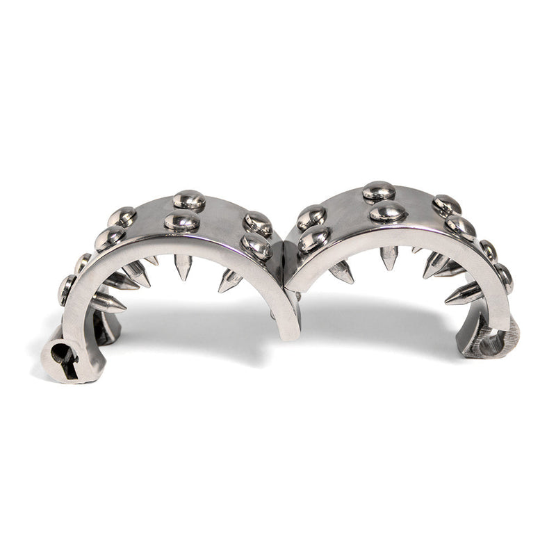 Black Label - Ballstretcher met Spikes en Stealth Lock - RVS-Erotiekvoordeel.nl