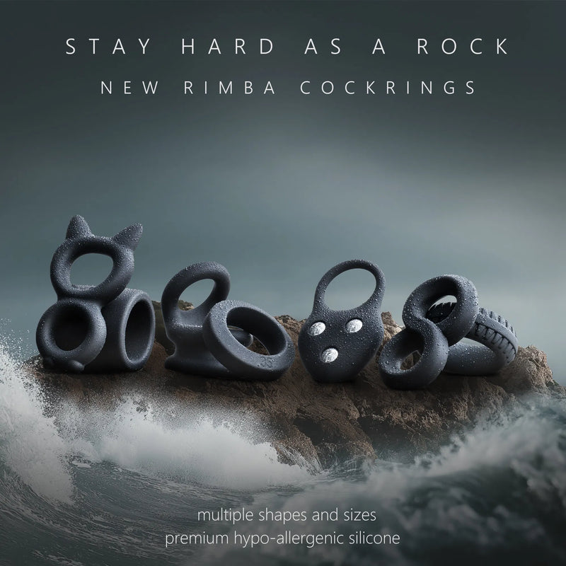 Rimba - Siliconen Cockring - Zwart-Erotiekvoordeel.nl