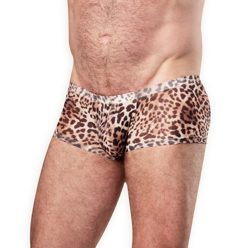 Amorable - Transparante Luipaard Heren Short - Panterprint-Erotiekvoordeel.nl