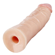 Being Fetish - Holle Penis Sleeve - PVC - 19 cm - Lichte Huidskleur-Erotiekvoordeel.nl
