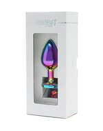 Rimba - Pisa - Rainbow RVS Buttplug Met Siersteen