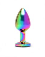 Rimba - Pisa - Rainbow RVS Buttplug Met Siersteen