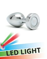 Rimba - RVS Buttplug Met LED-Verlichting Pisa - Zilver