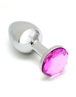 Rimba - Sofia - Metalen Buttplug Met Kristal - Roze