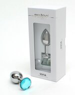 Rimba - Sofia - Metalen Buttplug Met Kristal - Blauw
