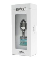 Rimba - Sofia - Metalen Buttplug Met Kristal - Blauw