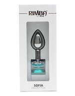 Rimba - Sofia - Metalen Buttplug Met Kristal - Blauw