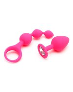 Rimba - Barcelona - Anaal Set Met Buttplug En Anaal kralen - Roze