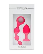 Rimba - Barcelona - Anaal Set Met Buttplug En Anaal kralen - Roze