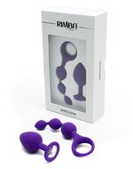Rimba - Barcelona - Anaal Set Met Buttplug En Anaal kralen - Paars