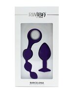 Rimba - Barcelona - Anaal Set Met Buttplug En Anaal kralen - Paars