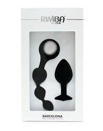 Rimba - Barcelona - Anaal Set Met Buttplug En Anaal kralen - Zwart