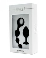 Rimba - Barcelona - Anaal Set Met Buttplug En Anaal kralen - Zwart