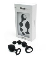 Rimba - Barcelona - Anaal Set Met Buttplug En Anaal kralen - Zwart