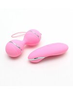 Rimba - Ibiza Vibrator Set - clitoris Vibrator En Vibrerend Eitje Met remote Control - Roze